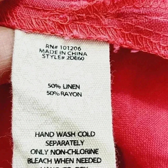 Soft Surroundings Linen Blend Button up Women's Shirt Size M 242ct - Picture 6 of 7